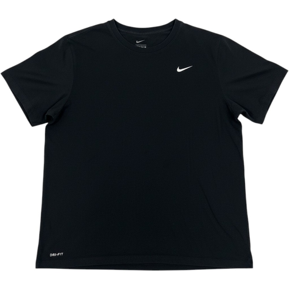 Nike Shirt Mens XXL Dri-FIT Training Short Sleeve Swoosh Performance Black Tee